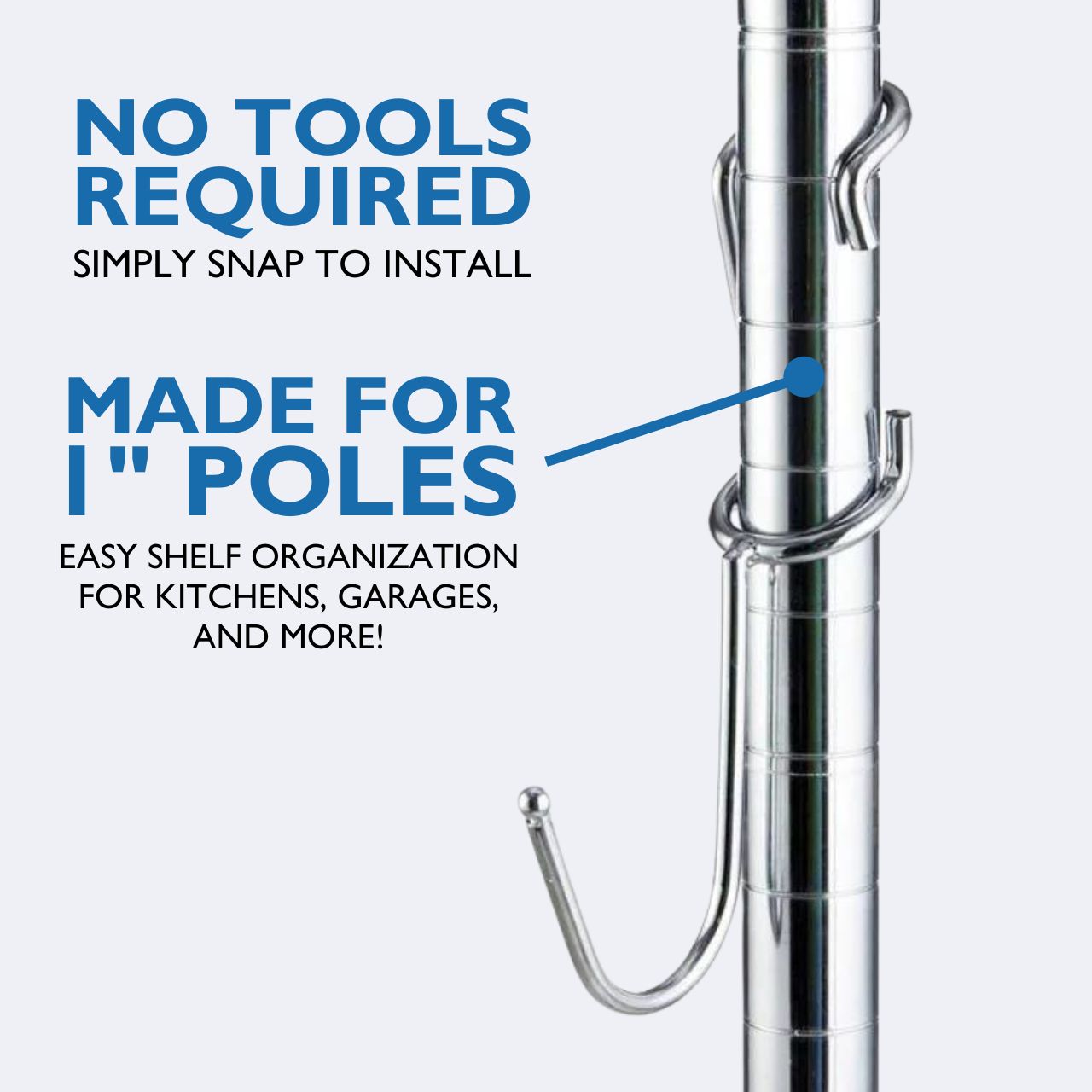 J-Hook 5 Pack - Chrome